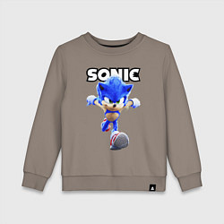 Свитшот хлопковый детский Sonic the Hedgehog 2, цвет: утренний латте