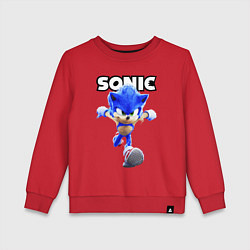 Свитшот хлопковый детский Sonic the Hedgehog 2, цвет: красный
