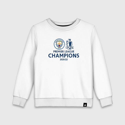 Детский свитшот MANCHESTER CITY CHAMPIONS 202122 / Белый – фото 1