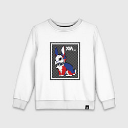 Свитшот хлопковый детский Кролик Альт, цвет: белый