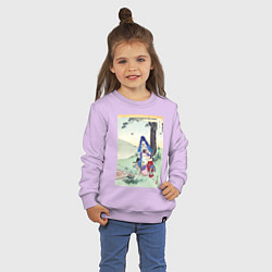 Свитшот хлопковый детский Picnic Пикник, цвет: лаванда — фото 2