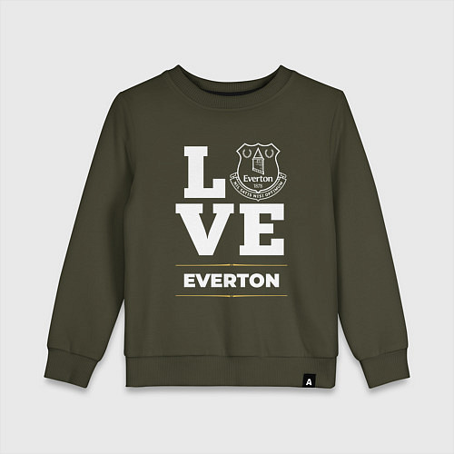 Детский свитшот Everton Love Classic / Хаки – фото 1