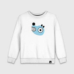 Свитшот хлопковый детский Logo Wobbledogs, цвет: белый