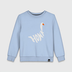 Свитшот хлопковый детский Honk White Гусь Белый, цвет: мягкое небо