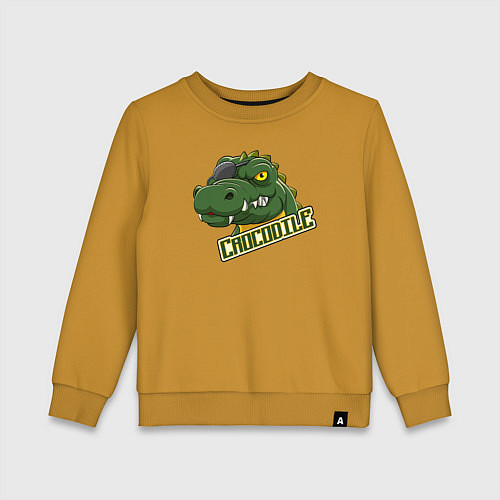 Детский свитшот Pirate Crocodile / Горчичный – фото 1