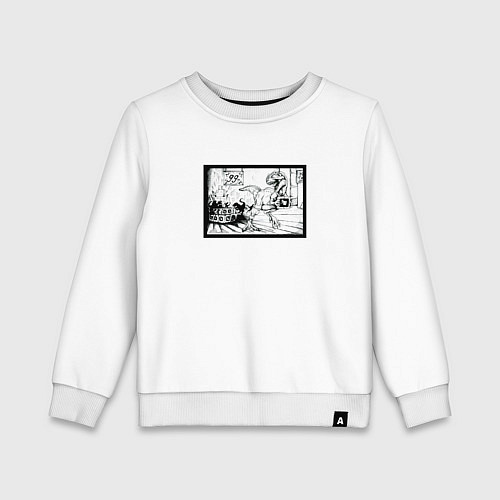 Детский свитшот Дайно кризис / Белый – фото 1