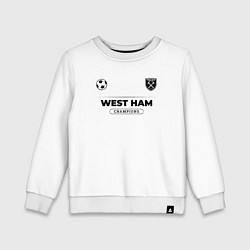 Свитшот хлопковый детский West Ham Униформа Чемпионов, цвет: белый