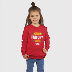 Свитшот хлопковый детский Извини Far Cry Зовет, цвет: красный — фото 2