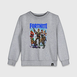 Свитшот хлопковый детский FORTNITE ПЕРСОНАЖИ ИГРЫ, цвет: меланж