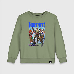 Свитшот хлопковый детский FORTNITE ПЕРСОНАЖИ ИГРЫ, цвет: авокадо