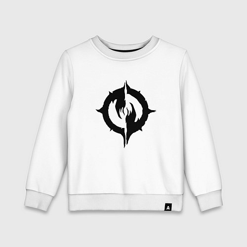 Детский свитшот Chaoseum Black Logo / Белый – фото 1