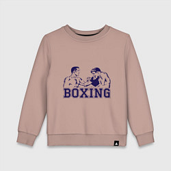 Свитшот хлопковый детский Бокс Boxing is cool, цвет: пыльно-розовый