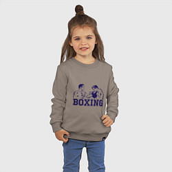 Свитшот хлопковый детский Бокс Boxing is cool, цвет: утренний латте — фото 2