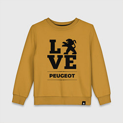 Свитшот хлопковый детский Peugeot Love Classic, цвет: горчичный