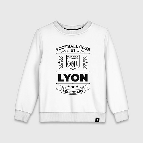 Детский свитшот Lyon: Football Club Number 1 Legendary / Белый – фото 1