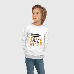 Свитшот хлопковый детский Jazz & Wine, цвет: белый — фото 2