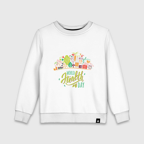 Детский свитшот WORLD HEALTH DAY / Белый – фото 1