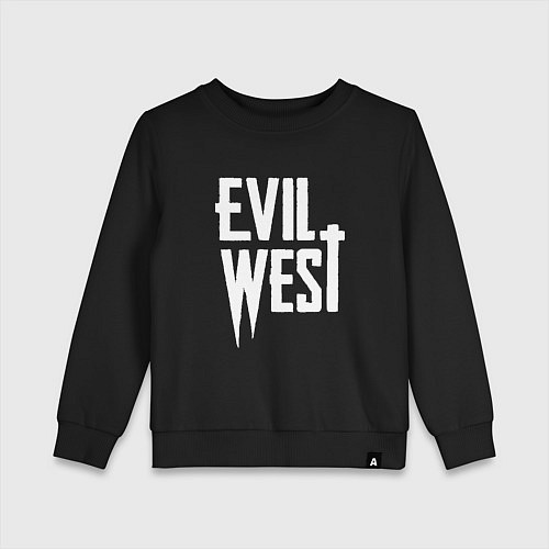 Детский свитшот Evil west logo / Черный – фото 1