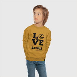 Свитшот хлопковый детский Lexus Love Classic, цвет: горчичный — фото 2