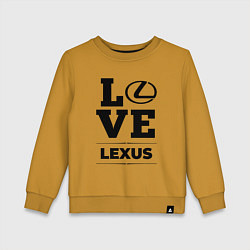 Свитшот хлопковый детский Lexus Love Classic, цвет: горчичный