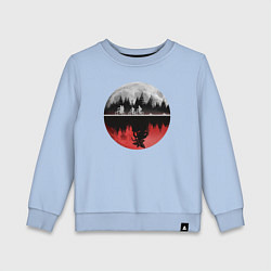 Свитшот хлопковый детский Stranger Things Moon, цвет: мягкое небо