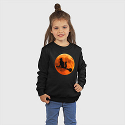 Свитшот хлопковый детский Halloween Cat, цвет: черный — фото 2