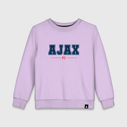 Свитшот хлопковый детский Ajax FC Classic, цвет: лаванда