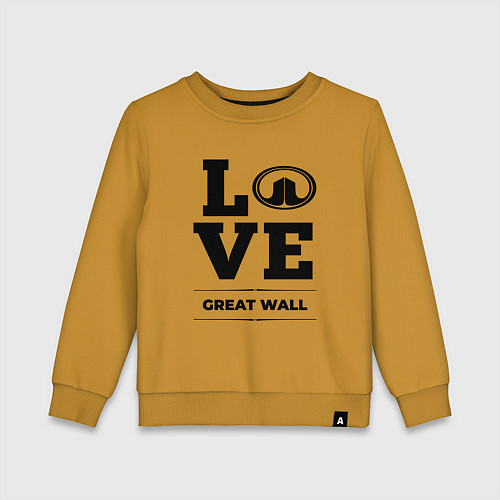 Детский свитшот Great Wall Love Classic / Горчичный – фото 1