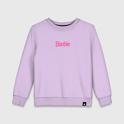 Свитшот хлопковый детский Barbie mini logo, цвет: лаванда