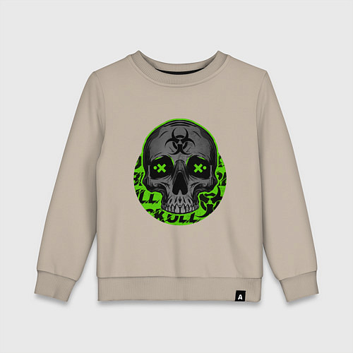 Детский свитшот SKULL TOXIC / Миндальный – фото 1