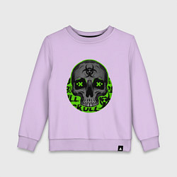 Свитшот хлопковый детский SKULL TOXIC, цвет: лаванда