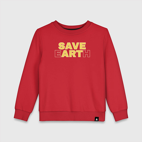 Детский свитшот Save EarthArt Сохраните искусство / Красный – фото 1