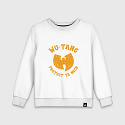 Свитшот хлопковый детский Protect Ya Neck Wu-Tang, цвет: белый