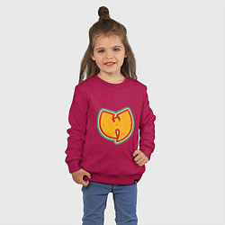 Свитшот хлопковый детский Wu-Tang Colors, цвет: маджента — фото 2