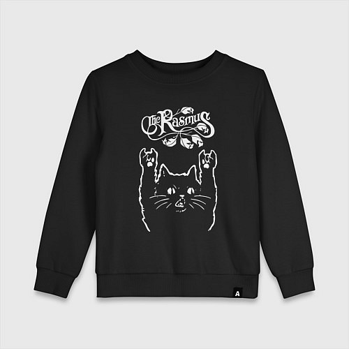 Детский свитшот The Rasmus рок кот / Черный – фото 1