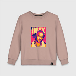 Свитшот хлопковый детский DMX Style, цвет: пыльно-розовый