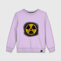Свитшот хлопковый детский Знак радиоактивность, цвет: лаванда