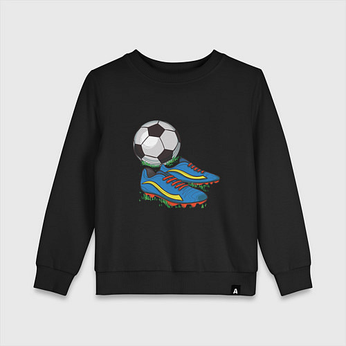 Детский свитшот Футбольные бутсы / Черный – фото 1