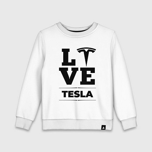 Детский свитшот Tesla Love Classic / Белый – фото 1