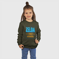 Свитшот хлопковый детский Игра Zelda pro gaming, цвет: хаки — фото 2