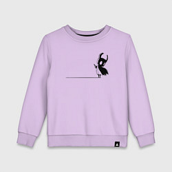 Свитшот хлопковый детский Hollow Knight на краю, цвет: лаванда