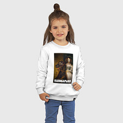 Свитшот хлопковый детский Капибарыня на коне, цвет: белый — фото 2