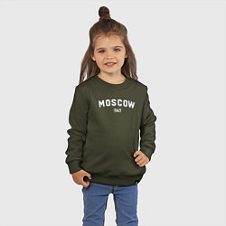 Свитшот хлопковый детский MOSCOW 1147, цвет: хаки — фото 2