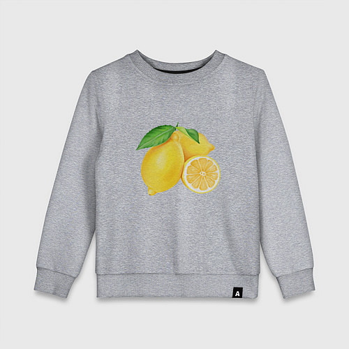 Детский свитшот Сочные лимоны / Меланж – фото 1