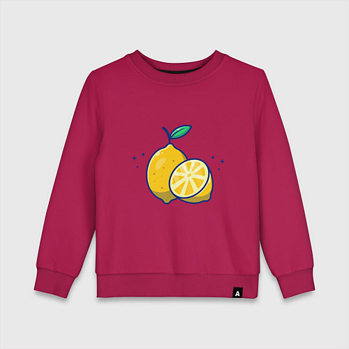 Детский свитшот Вкусные Лимончики / Маджента – фото 1