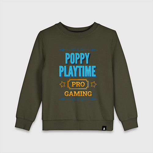 Детский свитшот Игра Poppy Playtime pro gaming / Хаки – фото 1