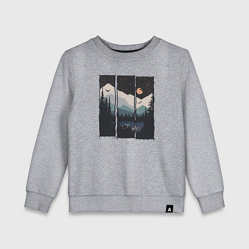 Детский свитшот Бездорожье Сибирь / Меланж – фото 1