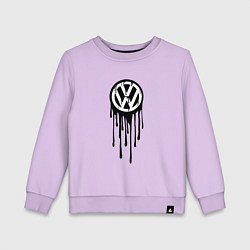 Свитшот хлопковый детский Volkswagen - art logo, цвет: лаванда