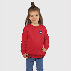 Свитшот хлопковый детский NASA NERV Evangelion - little logo, цвет: красный — фото 2