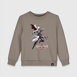 Свитшот хлопковый детский ASSASSINS CREED - invisible killer, цвет: утренний латте